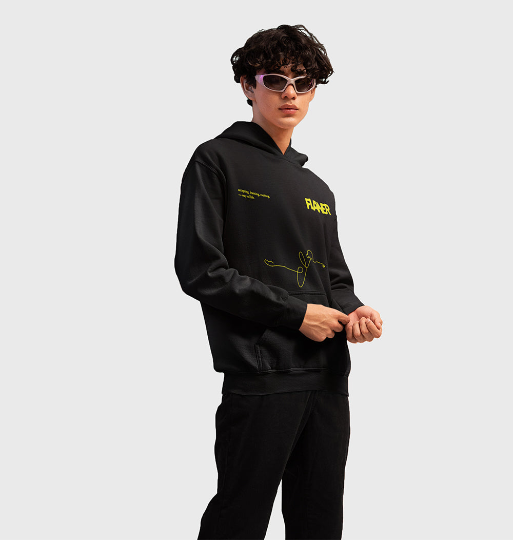 LINES BLACK HOODIE